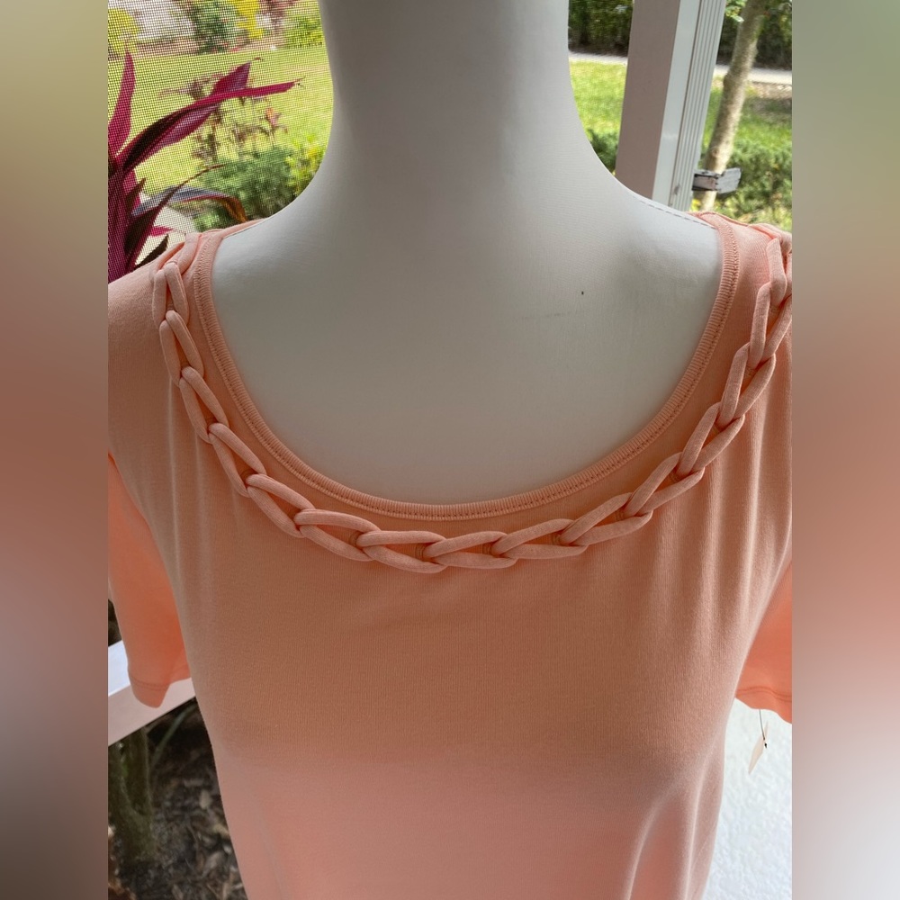 Talbots Light Peach Top XL NWT